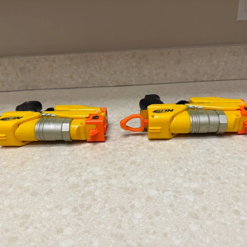 NERF Yellow Orange NSTRIKE SWITCH SHOT EX-3 U HAND CONTROLLER GUN